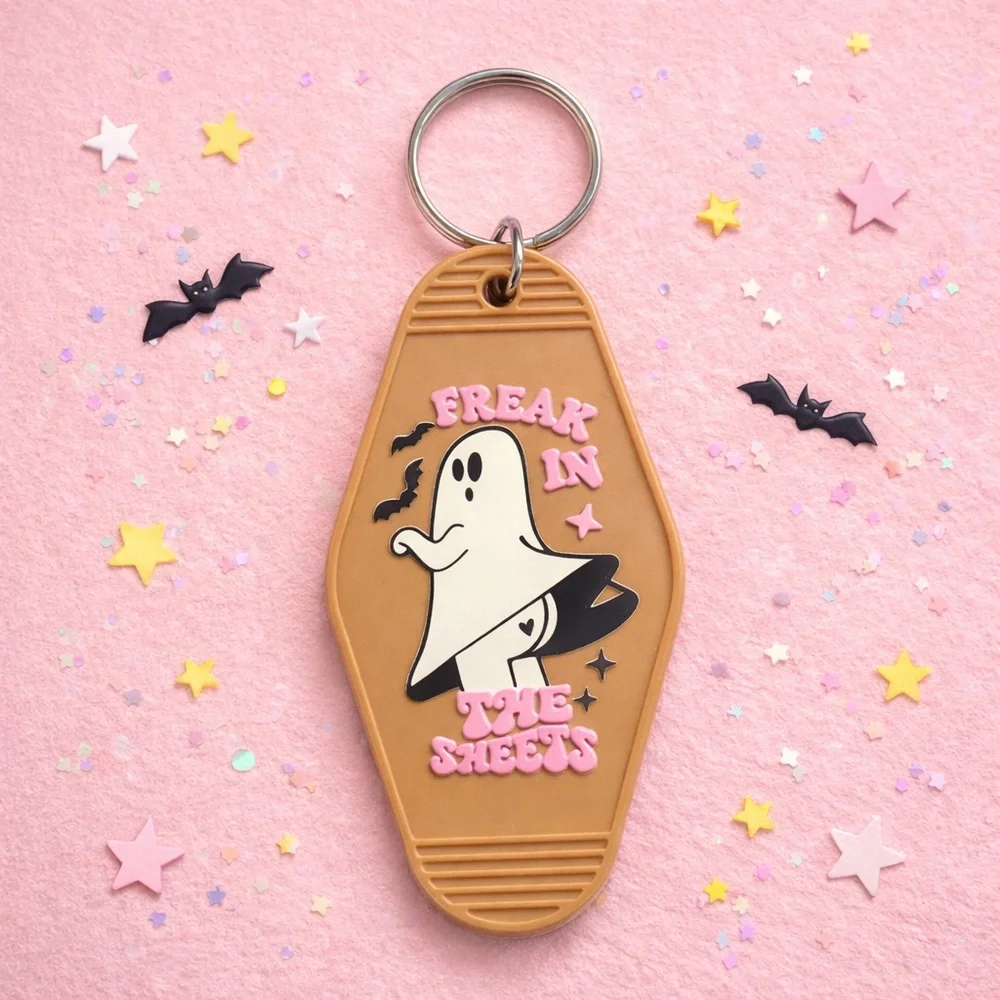 Freak in the Sheets Retro Motel Keychain